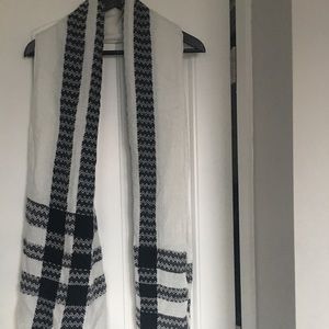 Black and White Patterned Scarf